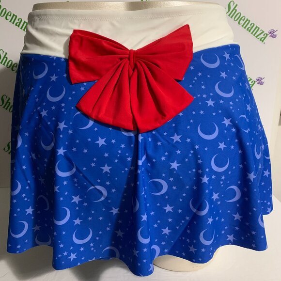 Hot Topic Swimsuit Swim Bottom High Waist Sailor Moon Cosplay Skirt Brief Plus 5 - Picture 2 of 3
